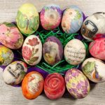 Decorazione uova con decoupage