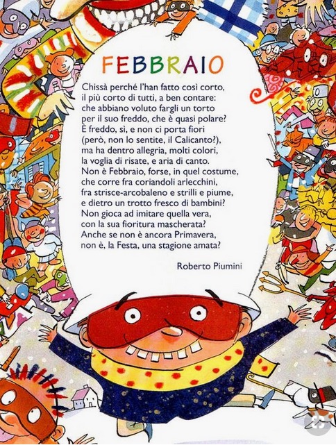 Febbraio Di Roberto Piumini Carnevale Su Filastrocche It