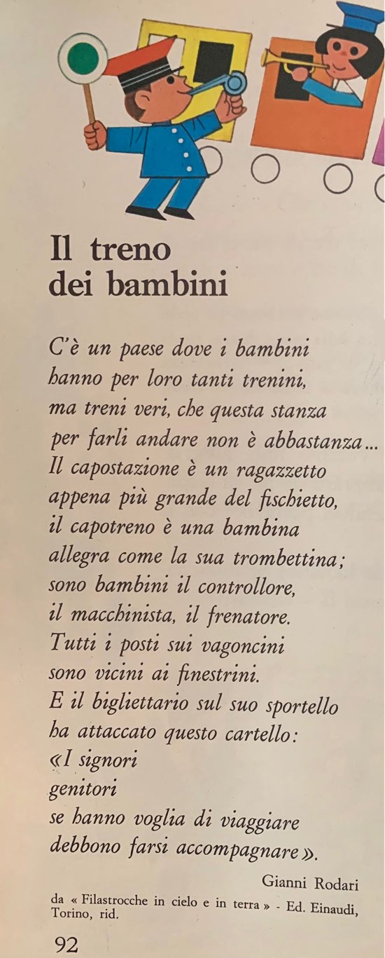 Il Treno Dei Bambini Di Gianni Rodari Filastrocche It