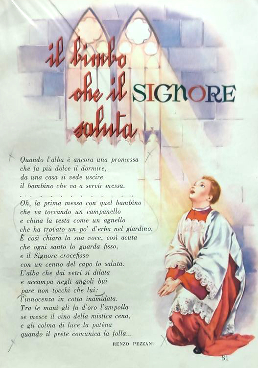 Il bimbo che il Signore saluta Il bimbo che il Signore saluta