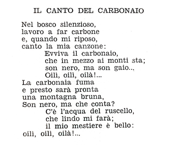 Il canto del carbonaio