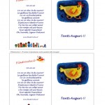 Biglietto d’Auguri – Gallina con la Filastrocca della Gallina