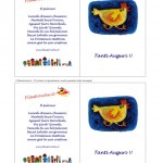 Biglietto d’Auguri – Gallina con la Filastrocca del Pulcino