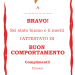 Attestato di Buon Comportamento per bimbo – senza firma