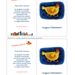 Biglietto d’Auguri per la Festa della Mamma – Gallina con filastrocca del poeta