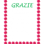 Attestato di Ringraziamento – cornice vuota con fiore