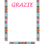 Attestato di Ringraziamento – cornice vuota con fiori