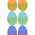 Decorazione di Pasqua – Uova per l’Albero, a strisce e fiori colorati