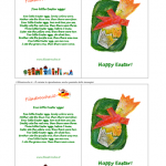 Biglietto d’Auguri di Pasqua – Uovo di Pasqua con la Filastrocca “Five Little Easters Eggs”