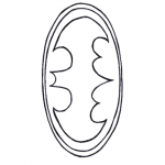 Travestimenti Supereroi – Stemma Batman da colorare