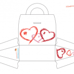 Idea Regalo Festa della Mamma – Borsetta grande 3 cuori