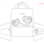 Idea Regalo Festa della Mamma – Borsetta grande cuori da colorare