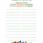 Invito da appendere per le tue Feste – Foglio delle conferme