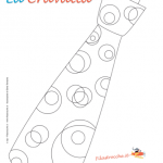 Idea Regalo Festa del Papà – Cravatta da colorare a pois grandi e piccoli