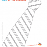 Idea Regalo Festa del Papà – Cravatta da colorare a righe diverse