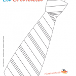 Idea Regalo Festa del Papà – Cravatta da colorare a righe diverse