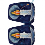 Addobbi di Natale – Festone di Natale, Candelina blu