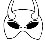 Maschera di Halloween – Diavolo da colorare
