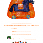 Invito da appendere Festa di Compleanno – Cavallo a dondolo