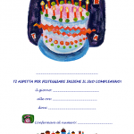 Invito da appendere Festa di Compleanno – Torta