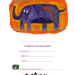Invito da appendere per le tue Feste – Elefante