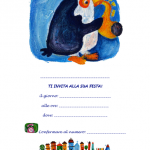 Invito da appendere per le tue Feste – Pinguino