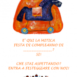 Invito a entrate per la Festa di Compleanno – Poster Cavallo a dondolo