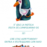 Invito a entrare per la Festa di Compleanno – Poster Oca