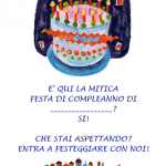 Invito a entrare per la Festa di Compleanno – Poster Torta