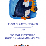 Invito a entrare per le tue Feste – Poster Pinguino
