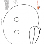 Maschera di Carnevale – Mandarino da colorare