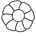 Decorazione Festa della Mamma – Fiore grande da colorare