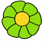 Decorazione Festa della Mamma – Fiore grande verde