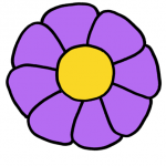 Decorazione Festa della Mamma – Fiore grande viola