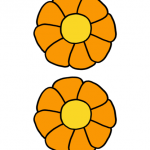 Decorazione Festa della Mamma – Fiori medi arancioni