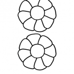 Decorazione Festa della Mamma – Fiori medi da colorare