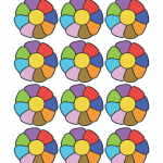 Decorazione Festa della Mamma – Fiori piccolissimi arcobaleno