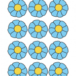 Decorazione Festa della Mamma – Fiori piccolissimi azzurri