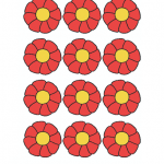 Decorazione Festa della Mamma – Fiori piccolissimi rossi