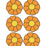 Decorazione Festa della Mamma – Fiori piccoli arancioni