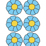 Decorazione Festa della Mamma – Fiori piccoli azzurri