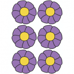 Decorazione Festa della Mamma – Fiori piccoli viola