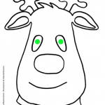 Maschera di Natale – Renna da colorare