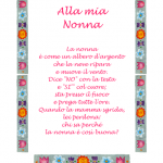 Idea Regalo – Poesia in Cornice, Greca di fiori – “Alla mia Nonna”