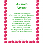 Idea Regalo – Poesia in Cornice, Fiorellini, “Ai miei Nonni”