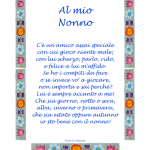 Idea Regalo – Poesia in Cornice, Greca di fiori, “Al mio Nonno”