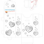 Idea Regalo – Portafazzoletti con i cuori, da colorare