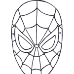 Travestimenti Supereroi – Maschera Uomo Ragno da colorare
