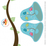 Decorazione di Pasqua – Campane di Pasqua con i passerotti