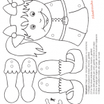 Pupazzo Bambina da colorare